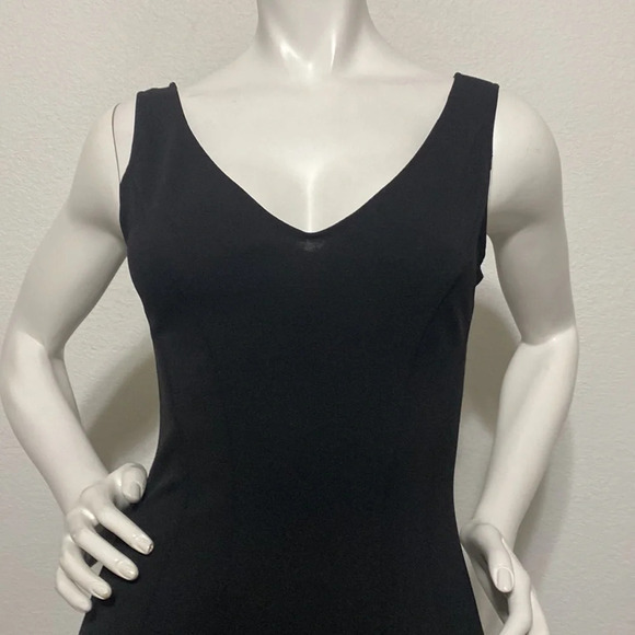 Aqua NWT Bloomingdales Exclusive Fit & Flare Black Sleeveless Mini Dress Size S - Picture 2 of 9
